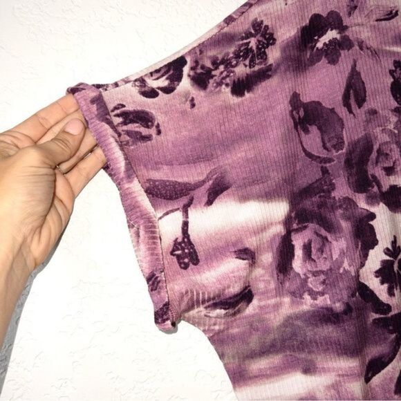 Madison Grey Purple Ombré Floral Tie Top Size XXL‎ - Picture 2 of 6